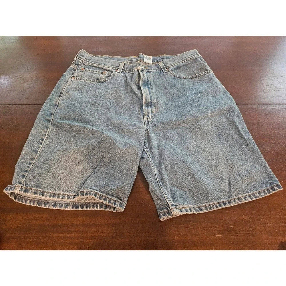 Levi's 550 Relaxed Fit Denim Shorts Mens 38 Blue Light Wash Jean Shorts